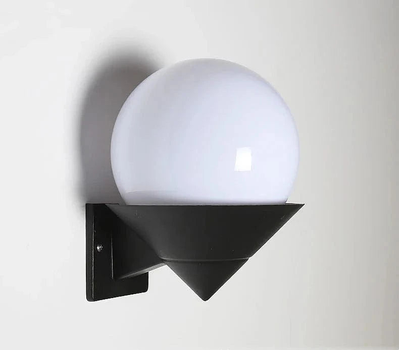 Applique Murale Extérieur Étanche Moderne LED Globe 15W, Idéale pour Jardin, Balcon et Escalier | Marco Lucetti E27 Pas d&#39;ampoule / C couverture laiteuse / D150MM