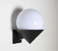 Applique Murale Extérieur Étanche Moderne LED Globe 15W, Idéale pour Jardin, Balcon et Escalier | Marco Lucetti E27 Pas d&#39;ampoule / C couverture laiteuse / D150MM