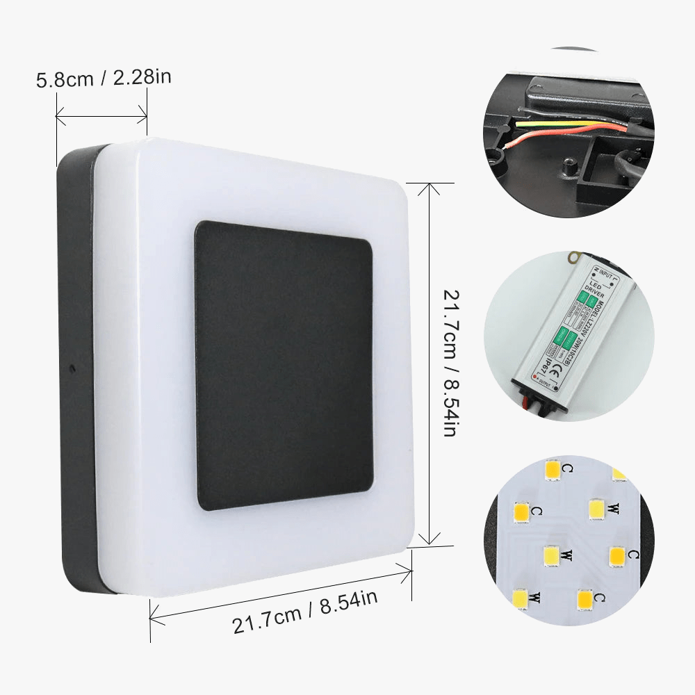 Applique Murale Extérieure en Aluminium IP65 avec Capteur de Mouvement | Marco Lucetti