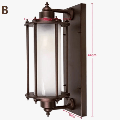 Applique murale extérieure en aluminium rouillé pour jardin et balcon. | Marco Lucetti
