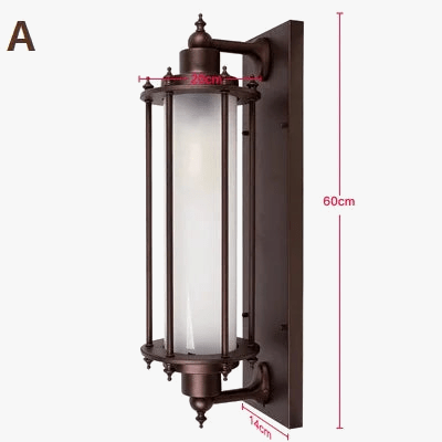 Applique murale extérieure en aluminium rouillé pour jardin et balcon. | Marco Lucetti