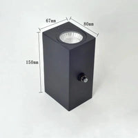 Applique murale extérieure étanche avec contrôle de lumière pour jardin | Marco Lucetti 5 / Blanc chaud 3000K