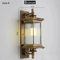 Applique murale Extérieure Étanche ChinoisTrad® | Marco Lucetti Style B Bronze