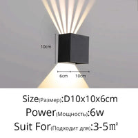 Applique Murale Extérieure Étanche Double Tête Éclairage Créatif - LuxTech | Marco Lucetti Style D D10x10cm / Blanc chaud (2700-3500K)