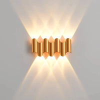 Applique murale extérieure étanche en aluminium Lumina - Noir & Or | Marco Lucetti