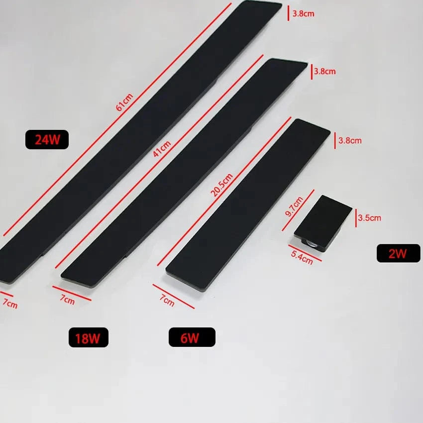 Applique murale extérieure étanche en aluminium noir 18W LED - Luminaires d'extérieur | Marco Lucetti