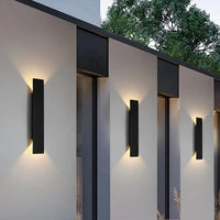 Applique murale extérieure étanche en aluminium noir 18W LED - Luminaires d'extérieur | Marco Lucetti Corps blanc / Blanc chaud / 2W (intérieur)