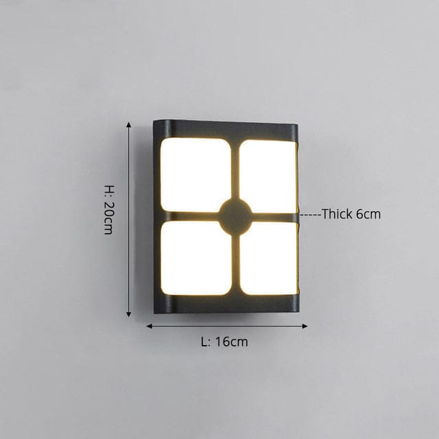 Applique murale extérieure étanche et moderne Rwan | Marco Lucetti C - L16x20cm / Froide