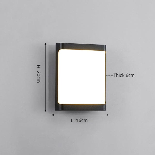 Applique murale extérieure étanche et moderne Rwan | Marco Lucetti D - L16x20cm / Froide