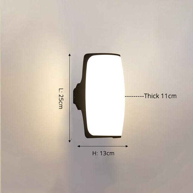 Applique murale extérieure étanche et moderne Rwan | Marco Lucetti E - L25x13cm / Froide