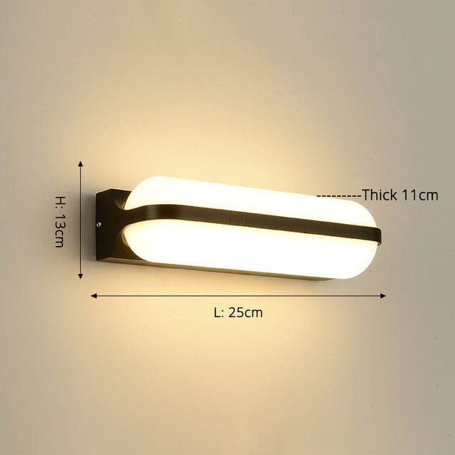 Applique murale extérieure étanche et moderne Rwan | Marco Lucetti F - L25x13cm / Froide