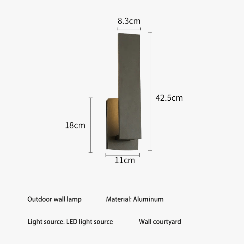 Applique murale extérieure étanche moderne en aluminium pour balcon - Urban Glow | Marco Lucetti