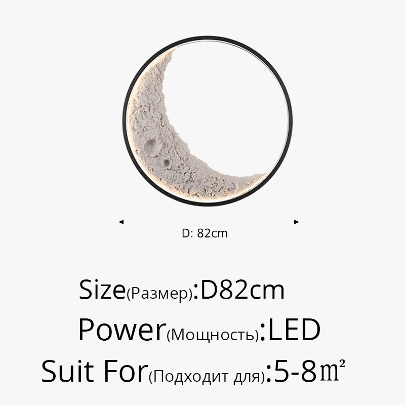 Applique murale extérieure étanche - Villa Cour Lampe Intérieure Escalier Allée - Villa Mur Extérieur Moderne Creative Lune Lumière | Marco Lucetti