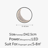 Applique murale extérieure étanche - Villa Cour Lampe Intérieure Escalier Allée - Villa Mur Extérieur Moderne Creative Lune Lumière | Marco Lucetti