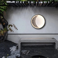 Applique murale extérieure étanche - Villa Cour Lampe Intérieure Escalier Allée - Villa Mur Extérieur Moderne Creative Lune Lumière | Marco Lucetti