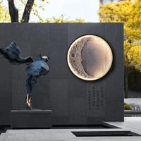 Applique murale extérieure étanche - Villa Cour Lampe Intérieure Escalier Allée - Villa Mur Extérieur Moderne Creative Lune Lumière | Marco Lucetti