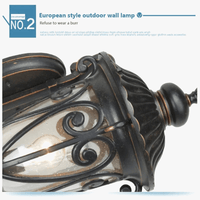 Applique murale extérieure Européenne, design rétro, étanche - Idéale pour le patio | Marco Lucetti