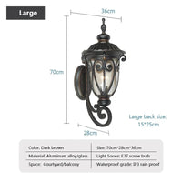 Applique murale extérieure Européenne, design rétro, étanche - Idéale pour le patio | Marco Lucetti F