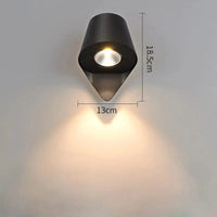 Applique murale extérieure IP54 pour l'entrée de la maison, le jardin et la terrasse | Marco Lucetti Noir / Lumière chaude