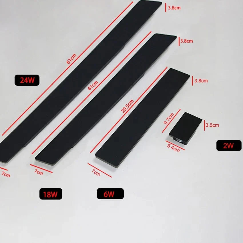 Applique murale extérieure LED 18W noir en aluminium - Étanche - Éclairage extérieur | Marco Lucetti