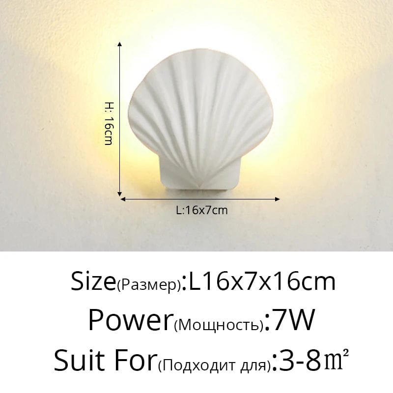 Applique murale extérieure LED Creative Shell - Éclairage pour Salon Chambre Hôtel | Marco Lucetti