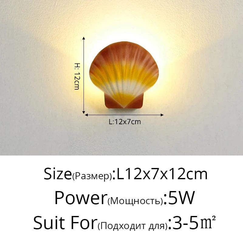 Applique murale extérieure LED Creative Shell - Éclairage pour Salon Chambre Hôtel | Marco Lucetti