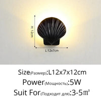 Applique murale extérieure LED Creative Shell - Éclairage pour Salon Chambre Hôtel | Marco Lucetti