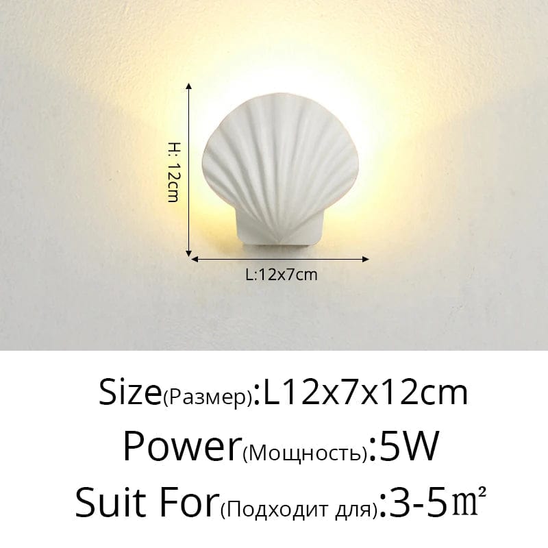 Applique murale extérieure LED Creative Shell - Éclairage pour Salon Chambre Hôtel | Marco Lucetti