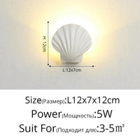 Applique murale extérieure LED Creative Shell - Éclairage pour Salon Chambre Hôtel | Marco Lucetti