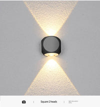 Applique murale extérieure LED Design | Marco Lucetti Carré 2 têtes