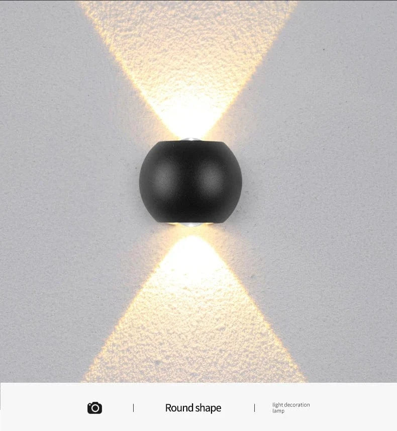 Applique murale extérieure LED Design | Marco Lucetti Rond 2 têtes