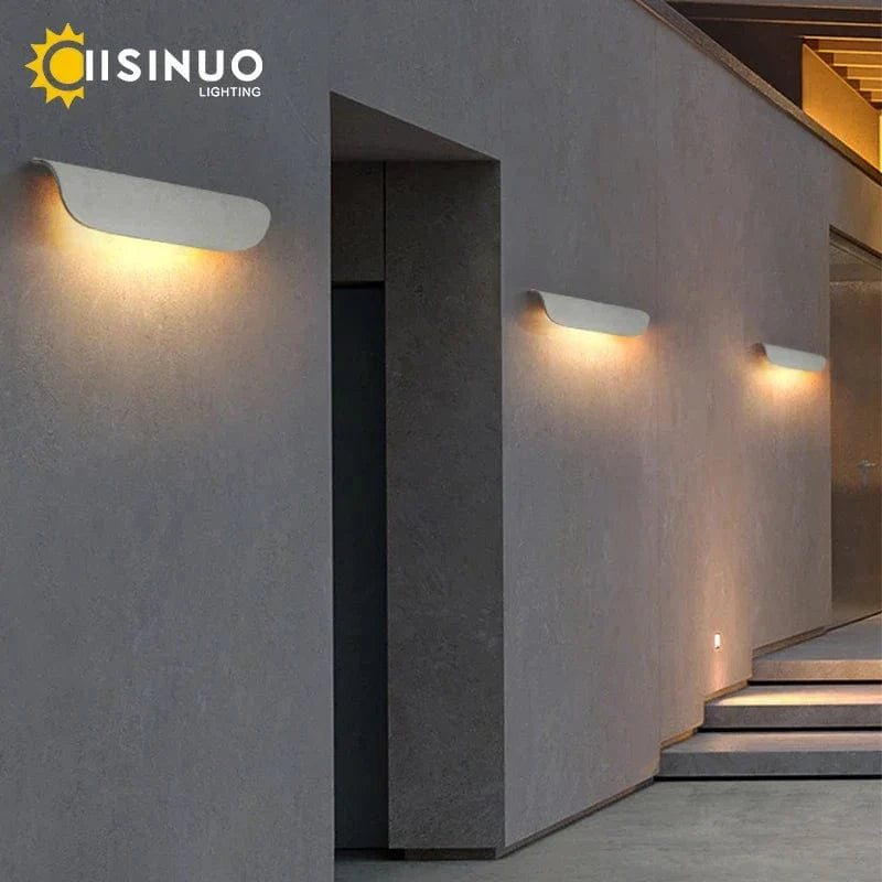 Applique murale extérieure LED étanche IP65 pour porte d'entrée de porche, finition blanche | Marco Lucetti