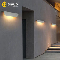 Applique murale extérieure LED étanche IP65 pour porte d'entrée de porche, finition blanche | Marco Lucetti