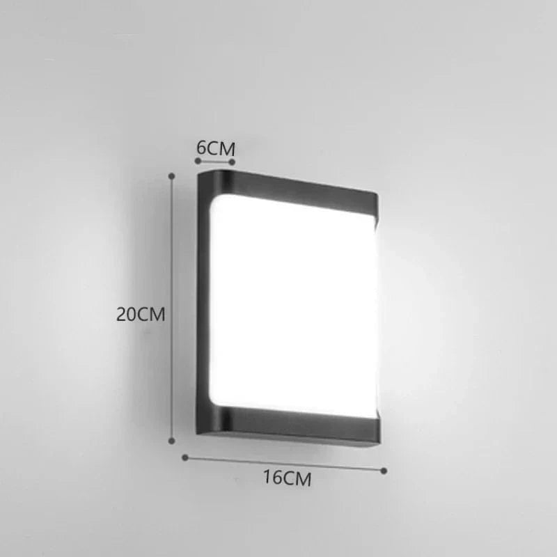 Applique murale extérieure LED étanche pour balcon, jardin, couloir et terrasse | Marco Lucetti B / Blanc chaud (2700-3500K)