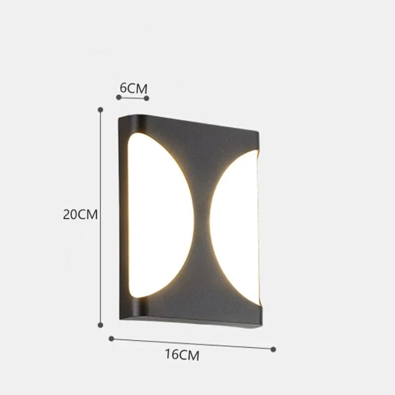 Applique murale extérieure LED étanche pour balcon, jardin, couloir et terrasse | Marco Lucetti C / Blanc chaud (2700-3500K)