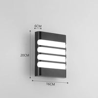 Applique murale extérieure LED étanche pour balcon, jardin, couloir et terrasse | Marco Lucetti D / Blanc chaud (2700-3500K)