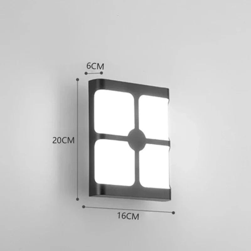 Applique murale extérieure LED étanche pour balcon, jardin, couloir et terrasse | Marco Lucetti UN / Blanc chaud (2700-3500K)