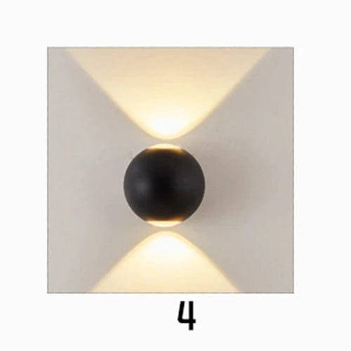 Applique murale extérieure LED moderne noir pour jardin | Marco Lucetti