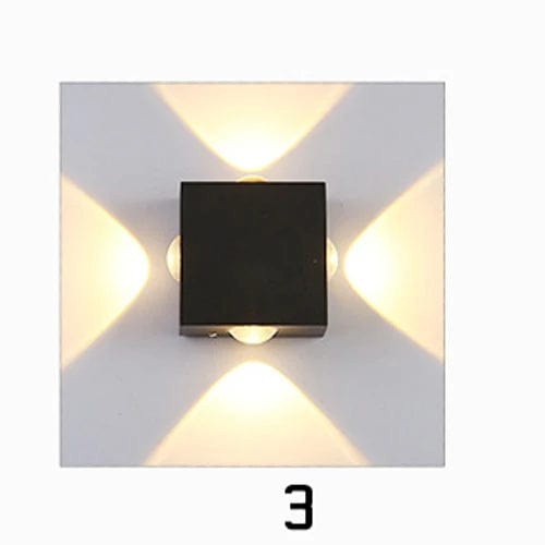 Applique murale extérieure LED moderne noir pour jardin | Marco Lucetti