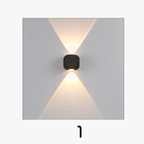 Applique murale extérieure LED moderne noir pour jardin | Marco Lucetti