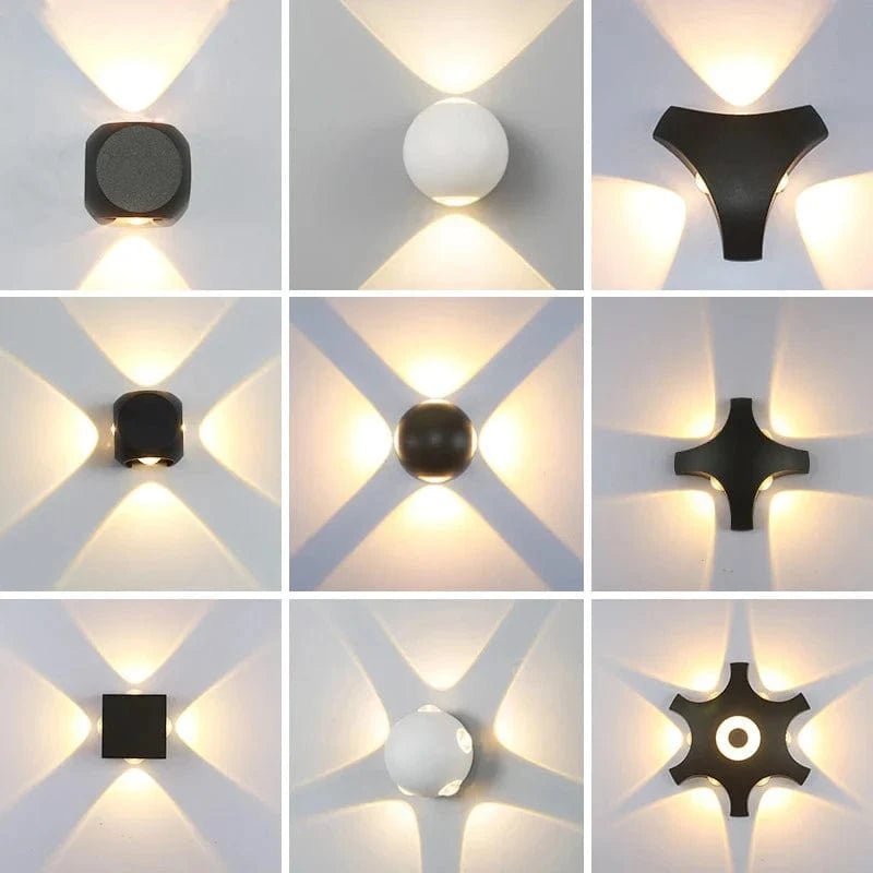 Applique murale extérieure LED moderne noir pour jardin | Marco Lucetti