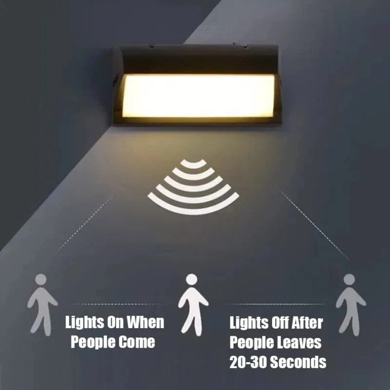 Applique murale extérieure LED XL étanche IP65 avec radar de mouvement | Marco Lucetti