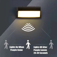 Applique murale extérieure LED XL étanche IP65 avec radar de mouvement | Marco Lucetti