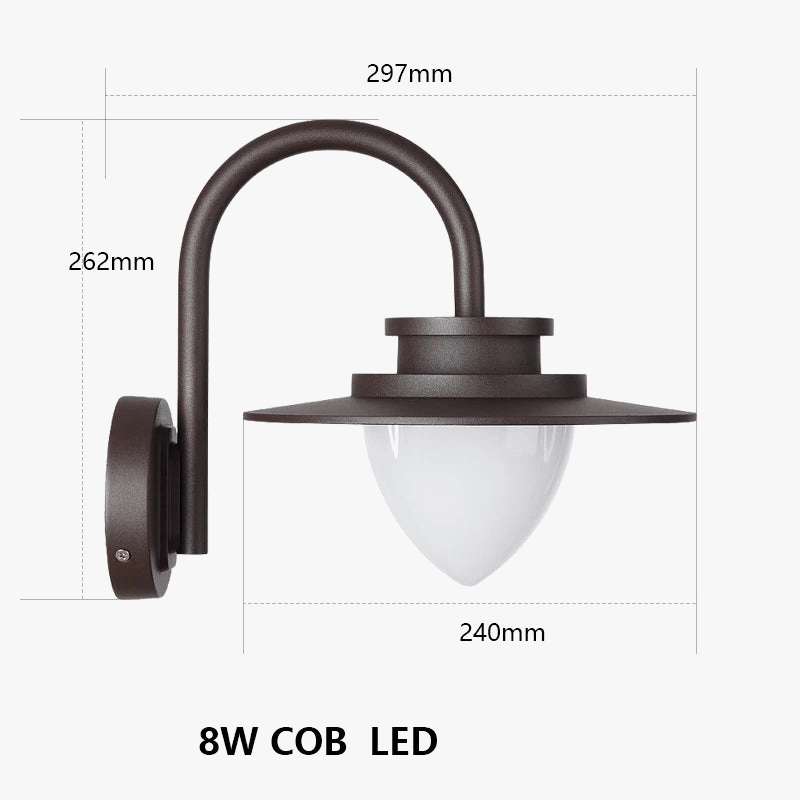 Applique murale extérieure pour lampe de terrasse  | Marco Lucetti COB 8W