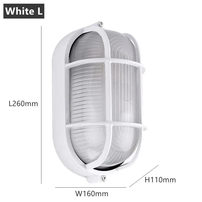 Applique murale extérieure rétro étanche - Vintage & Anti-déflagrante | Marco Lucetti Blanc L / E27 sans ampoules