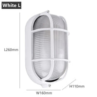 Applique murale extérieure rétro étanche - Vintage & Anti-déflagrante | Marco Lucetti Blanc L / E27 sans ampoules