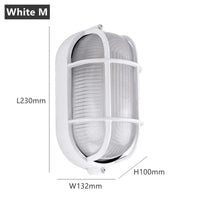 Applique murale extérieure rétro étanche - Vintage & Anti-déflagrante | Marco Lucetti Blanc M / E27 sans ampoules