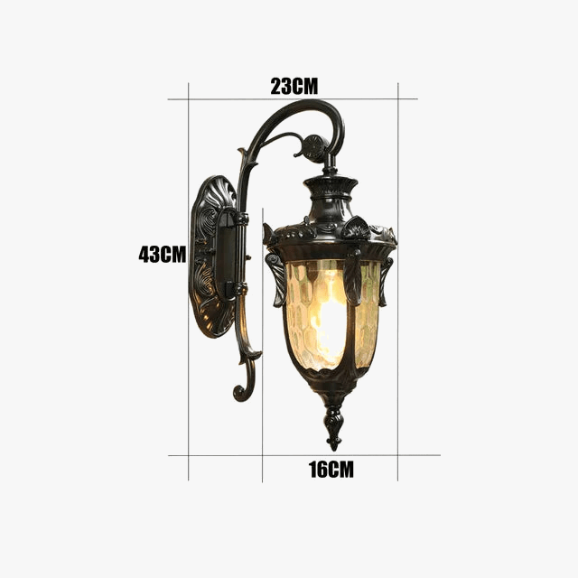Applique murale extérieure Retro US Style Waterproof Garden Lights | Marco Lucetti