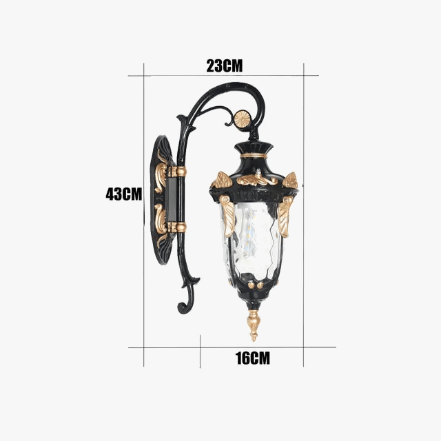 Applique murale extérieure Retro US Style Waterproof Garden Lights | Marco Lucetti