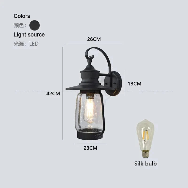 Applique murale extérieure style cowboy en aluminium antirouille | Marco Lucetti Lumière chaude 3000K